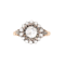 Dutch Rose Cut Diamond Cluster Ring in 14ct Gold & Silver | Georgian c.1820s - image 4