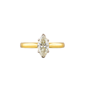 Marquise Cut Diamond Ring in 18ct Yellow Gold & Platinum
