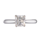 Radiant-Cut Diamond and Platinum Solitaire Ring, 1.01 Carat H SI1 - image 2