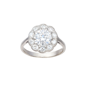 Diamond Cluster Ring in 18ct Gold | English c.1980s