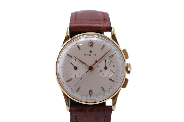 Zenith, Chronograph, 14k New-old stock, c.1950 - image 1