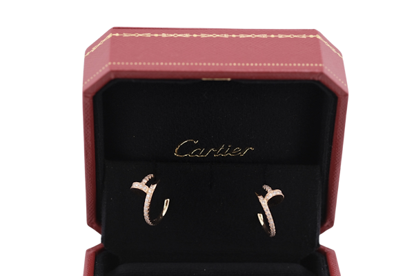 Cartier Juste un Clou Earrings | Diamonds and Rose Gold - image 1