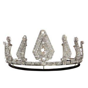 Vintage Diamond and Platinum Tiara Necklace, Circa 1960, 50.00 Carats