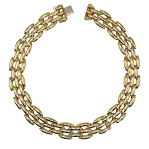 Cartier Gentiane Five Row Gold Necklace, Circa 1990