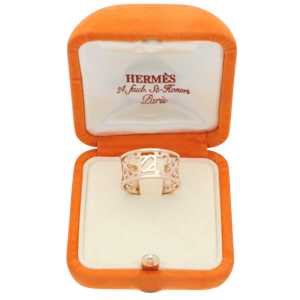 Hermès Chaine d'ancre Passerelle Ring in 18k Rose Gold - info@marksjewellery.co.uk