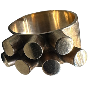Sculptural Statement Gold Ring attributed to John Barnard - info@marksjewellery.co.uk