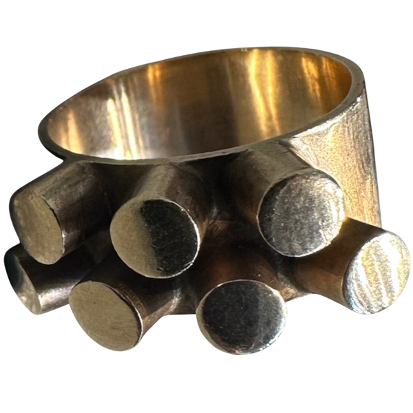 Sculptural Statement Gold Ring attributed to John Barnard - info@marksjewellery.co.uk - image 1
