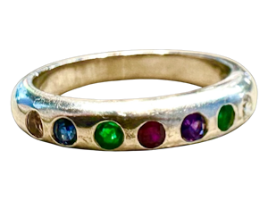 Theo Fennell “Dearest” Acrostic Ring in 18k White Gold - info@marksjewellery.co.uk