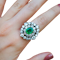 Lovely Colombian Emerald Diamond Ring at Deco&Vintage Ltd - image 1