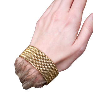 Lovely Vintage French 18ct Gold Bracelet at Deco&Vintage Ltd