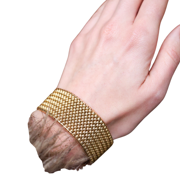 Lovely Vintage French 18ct Gold Bracelet at Deco&Vintage Ltd - image 1