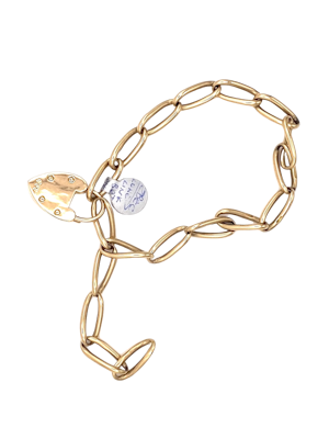 Antique 15 ct. rose gold twisted link bracelet with extra long size potential