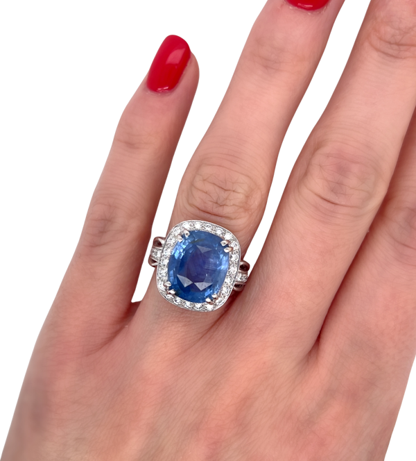Sapphire & Diamond Ring (11,55ct) - image 1
