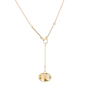 Georg Jensen 18ct Yellow Gold Citrine Savannah Pendant. Designed by Vivianna Torun. Mark Constable unit 301