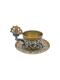 Faberge cloisonné and shaded enamel silver gilt cup and saucer, Moscow c.1900 by Fedor Ruckert. - image 1