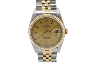 Rolex Datejust 16233 Gold Baton Dial 2003