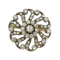Victorian Diamond and Silver Upon Gold Pinwheel Cluster Brooch, Circa 1890 - image 1