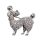 Vintage Italian Diamond and White Gold Poodle Brooch, 1994 - image 1
