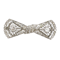 Art Deco Style Diamond and Platinum Bow Brooch - image 1