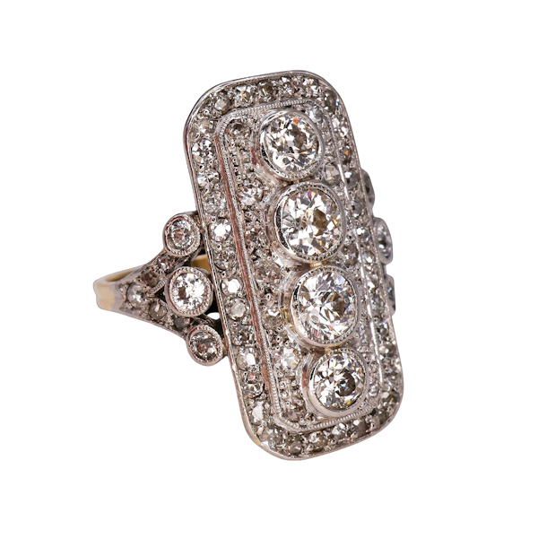 Different Edwardian Diamond Ring at Deco&Vintage Ltd - image 1