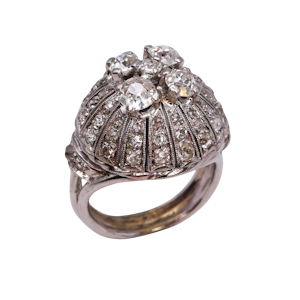 Lovely Art Deco French Diamond Ring at Deco&Vintage Ltd