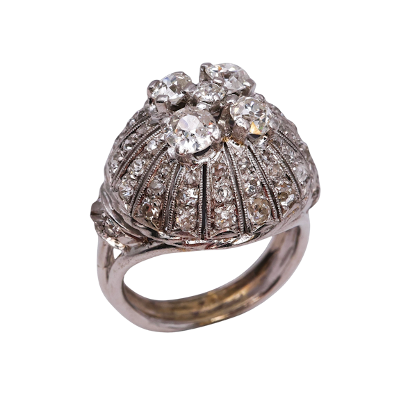 Lovely Art Deco French Diamond Ring at Deco&Vintage Ltd - image 1