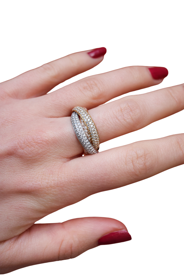 Lovely Cartier Russian Trinity diamond ring at Deco&Vintage Ltd - image 2