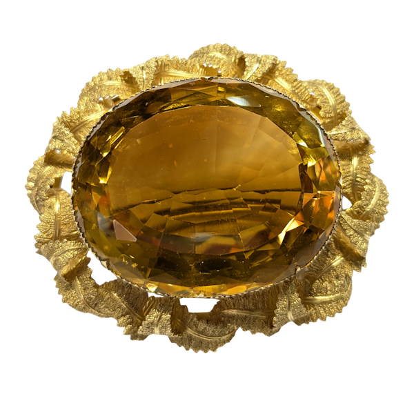 Victorian Citrine and Gold Brooch, Circa 1875 - image 1