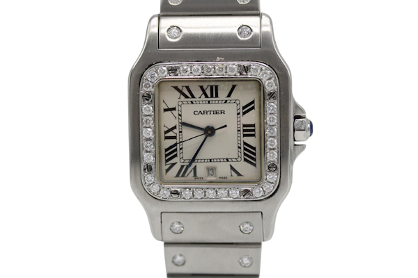 Cartier Santos 1564 Diamond Bezel - image 1