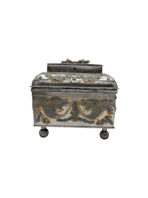 18th century Russian Tula box with mirror.