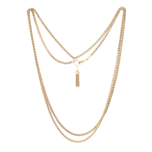 Victorian 15ct Gold Tassel Muff Chain