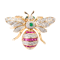 18ct Gold Bee Brooch with Diamonds, Rubies and Emeralds - image 1