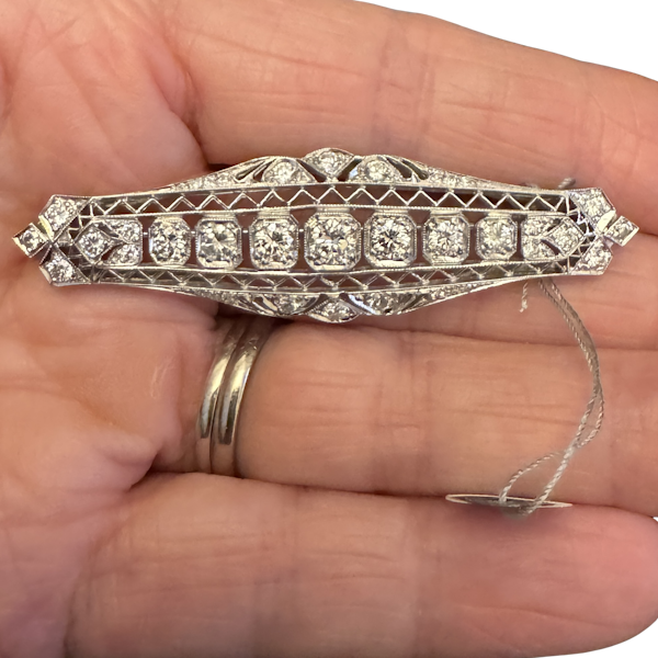 20th Century Diamond Brooch - image 1