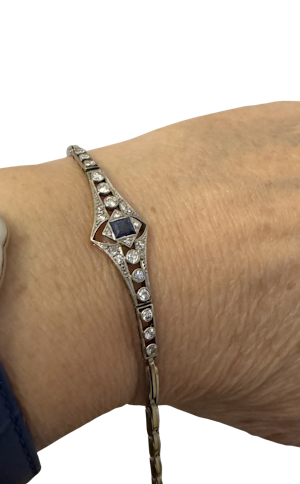 Art Deco sapphire and diamond bracelet