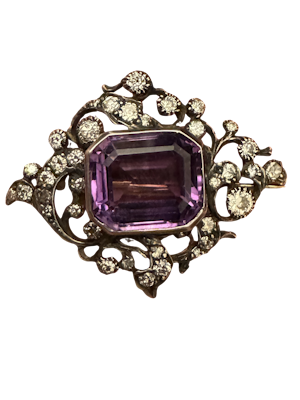 Victorian Amethyst Brooch