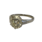 Platinum old cut diamond ring - image 1