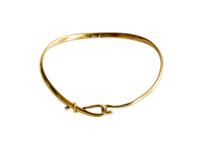 Georg Jensen Torun 18k Gold Hook Bangle