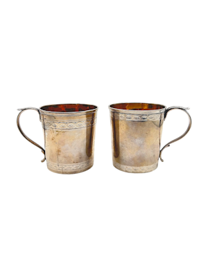 19th century Russian silver travelling mugs, St Petersburg, c.1810 by Alexander Yashimov.