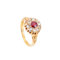 Victorian Burmese Ruby & Diamond Cluster Ring, 18ct Gold - image 1