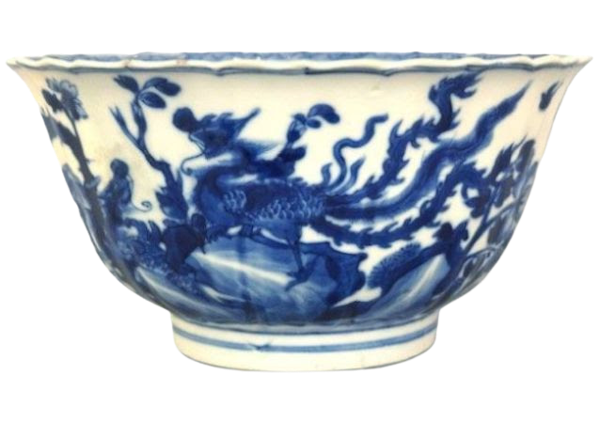 A CHINESE BLUE AND WHITE PORCELAIN BOWL - image 1