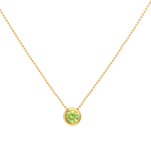 Vintage Italian 18ct Gold Peridot Pendant Necklace