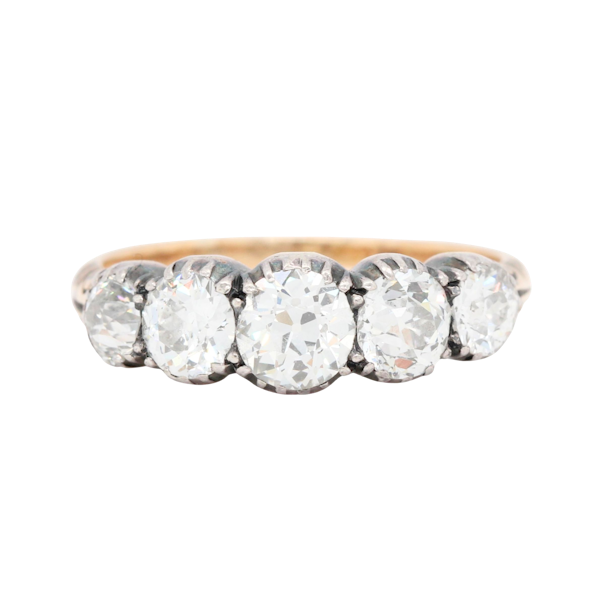 Victorian Diamond Five Stone Ring - Charlotte Sayers - image 1