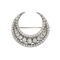 Victorian 4 Carat Old Cut Diamond Crescent Brooch - Charlotte Sayers - image 1
