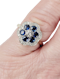 Sapphire and diamond flower cluster ring sku 8777 DBGEMS - image 1