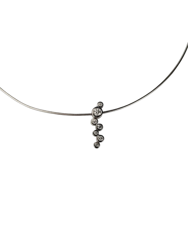 Diamond bubble pendant necklace sku 8776 DBGEMS - image 1