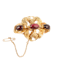 Victorian Garnet Floral Brooch in 15ct Gold, c.1850s - image 1