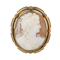 Victorian Shell Portrait Cameo Brooch in 15ct Gold Mount c.1870s - image 1