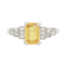 Vintage Yellow Sapphire and Diamond Ring - Charlotte Sayers - image 1
