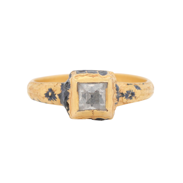 17th Century Rock Crystal and Enamel Ring - Charlotte Sayers - image 1