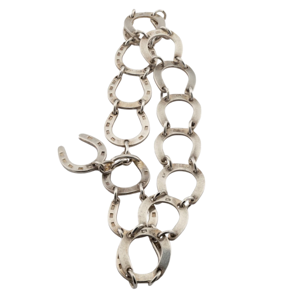 Silver Horseshoe Bracelet - Spectrum Antiques - image 1